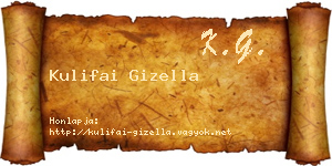 Kulifai Gizella névjegykártya
