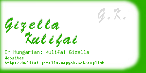 gizella kulifai business card